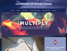 Tablet Screenshot of cathedralofhigherpraise.org